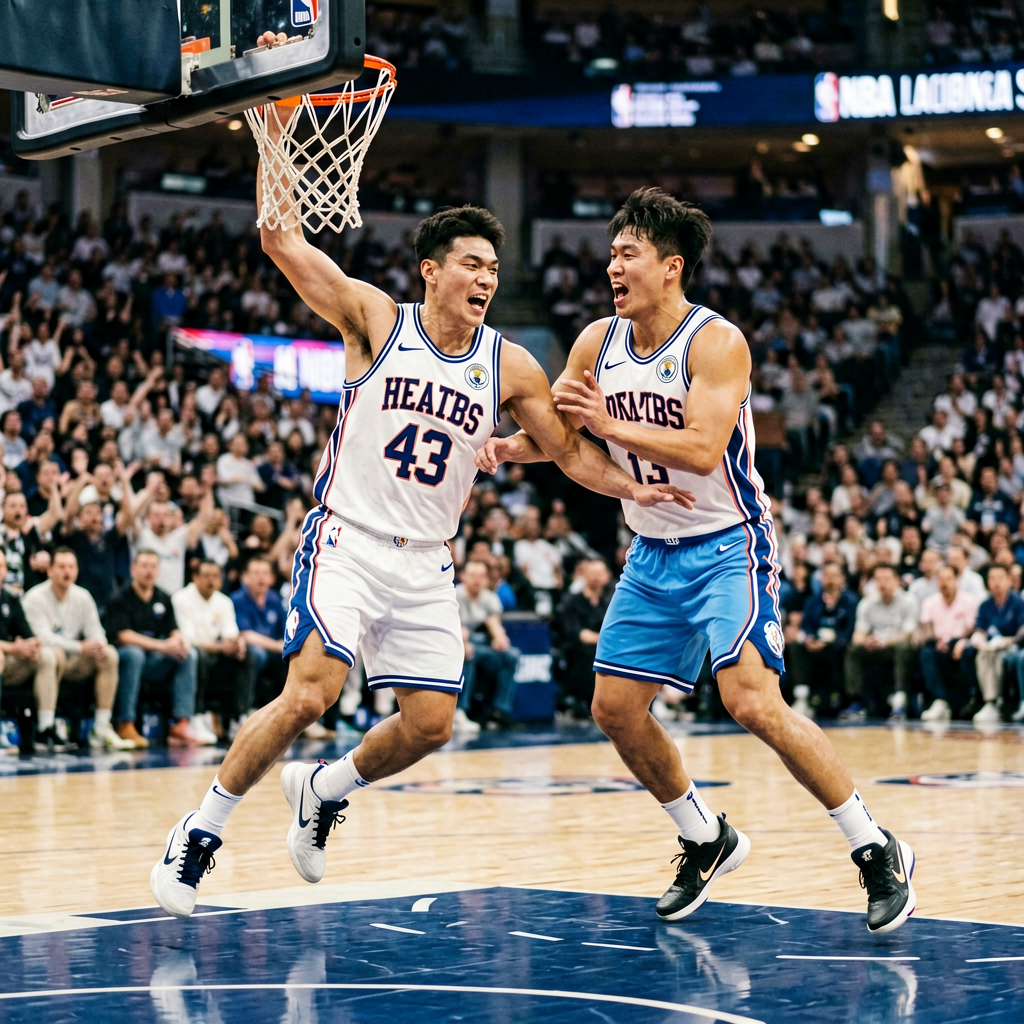 NBA篮球比赛激烈对抗瞬间